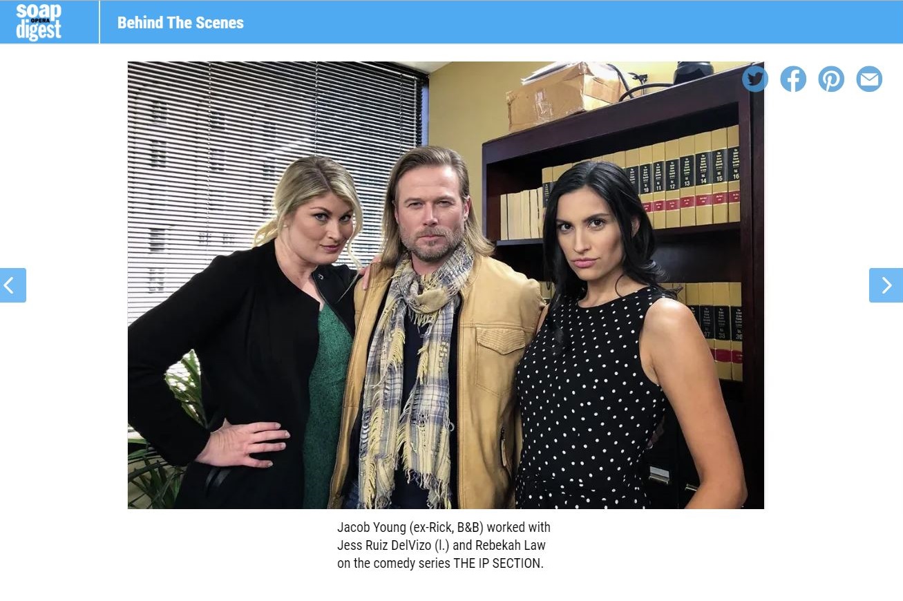 Soap Opera Digest Looks Behind The Scenes on the Comedy Series The IP Section with Jacob Young
